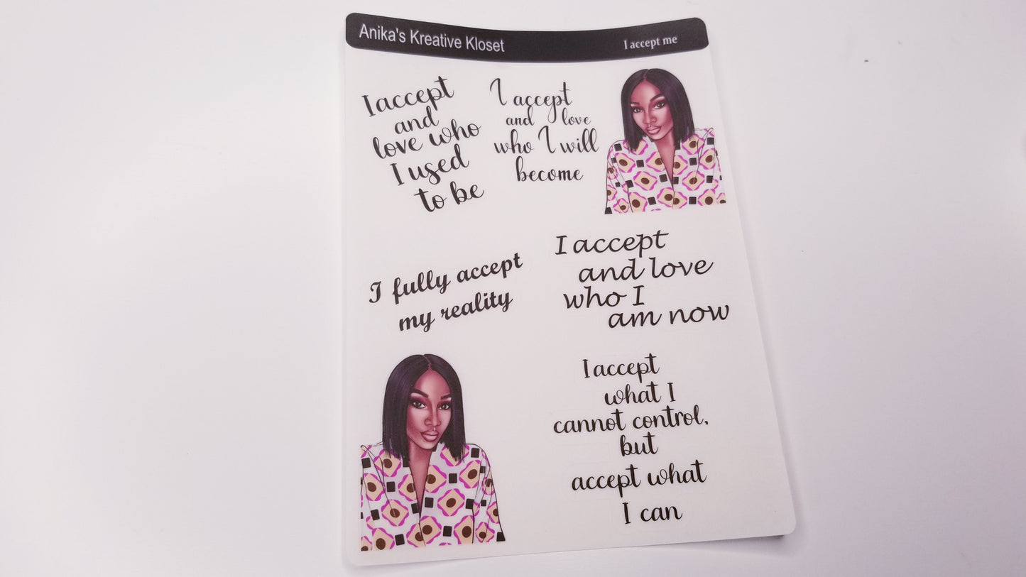 Affirmation Deco Sticker Sheet (11 sheets)