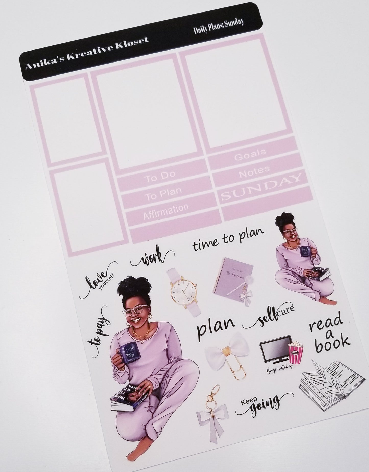 Daily Plans Sticker Sheet Plan Your Day