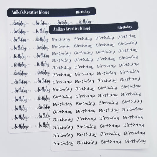 Birthday Scripts