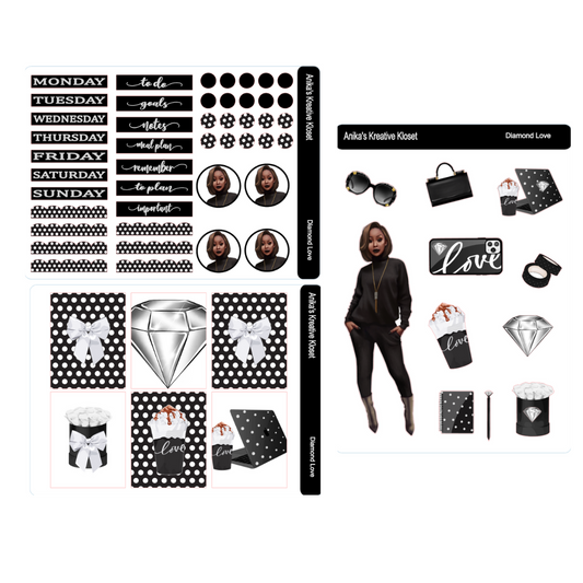 Diamond Love 3-page Functional Kit Brown tone