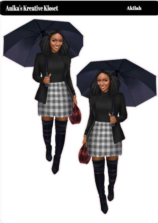 Akilah: Grey Skirt
