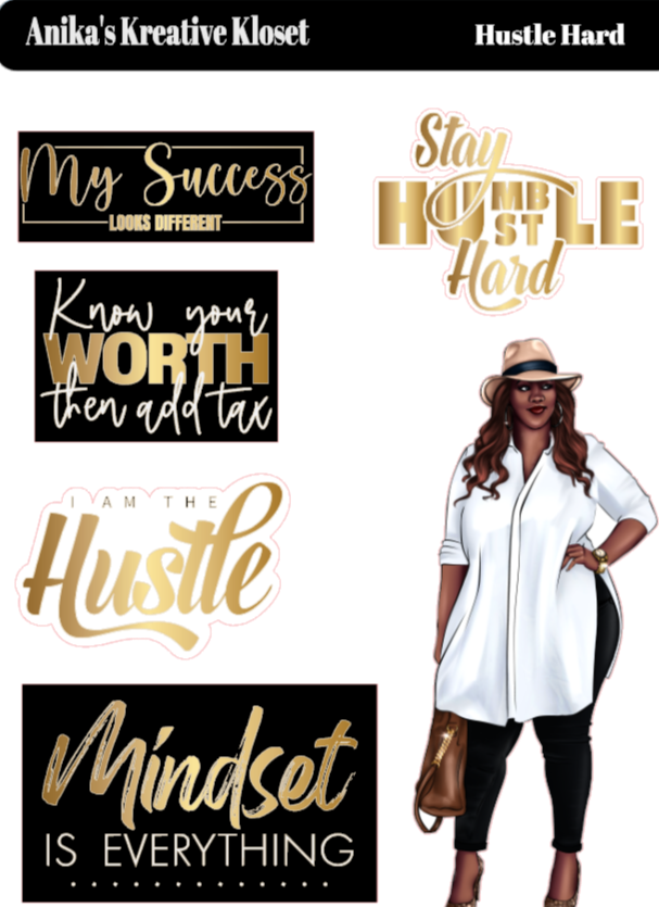 Hustle Hard: Affirmation Stickers