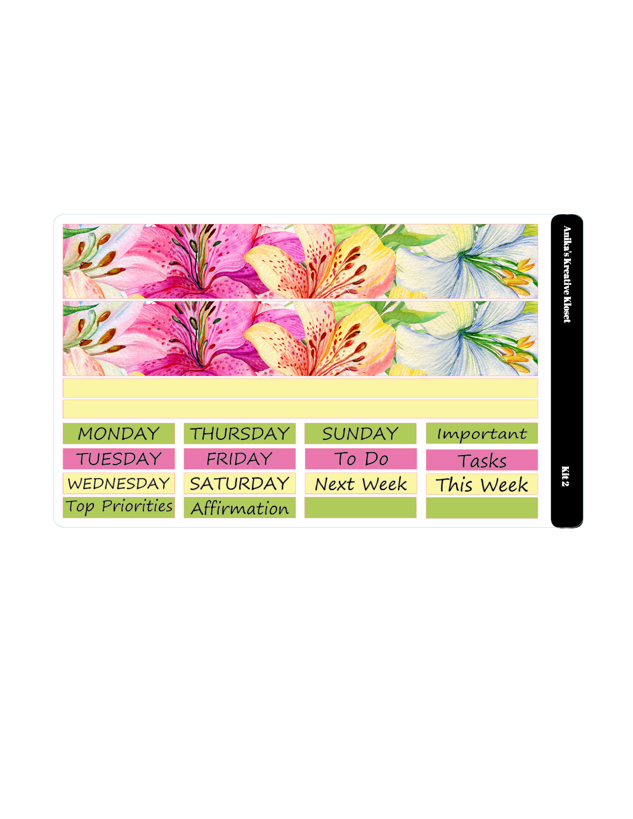 Weekly Sticker Kit 2