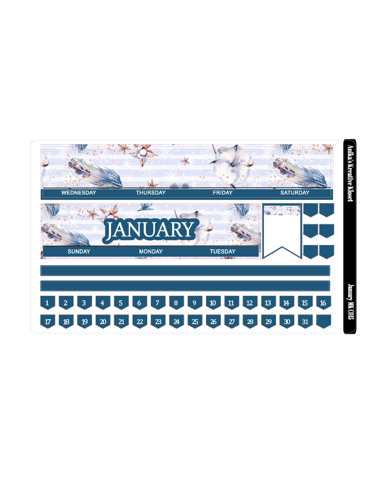 January Monthly Kit HP Classic- Sized MC-C015