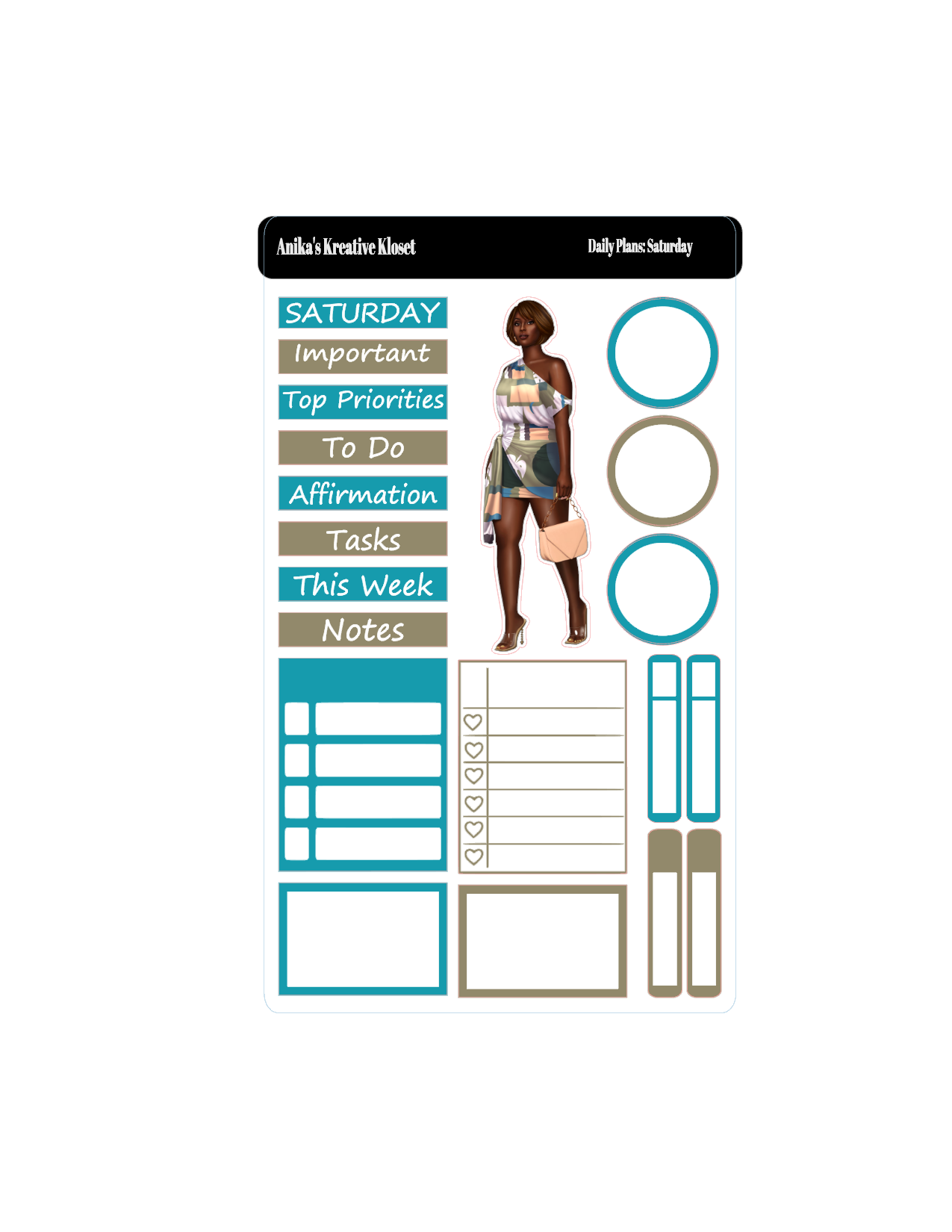 Daily Plans Sticker Sheet Free To Be Me