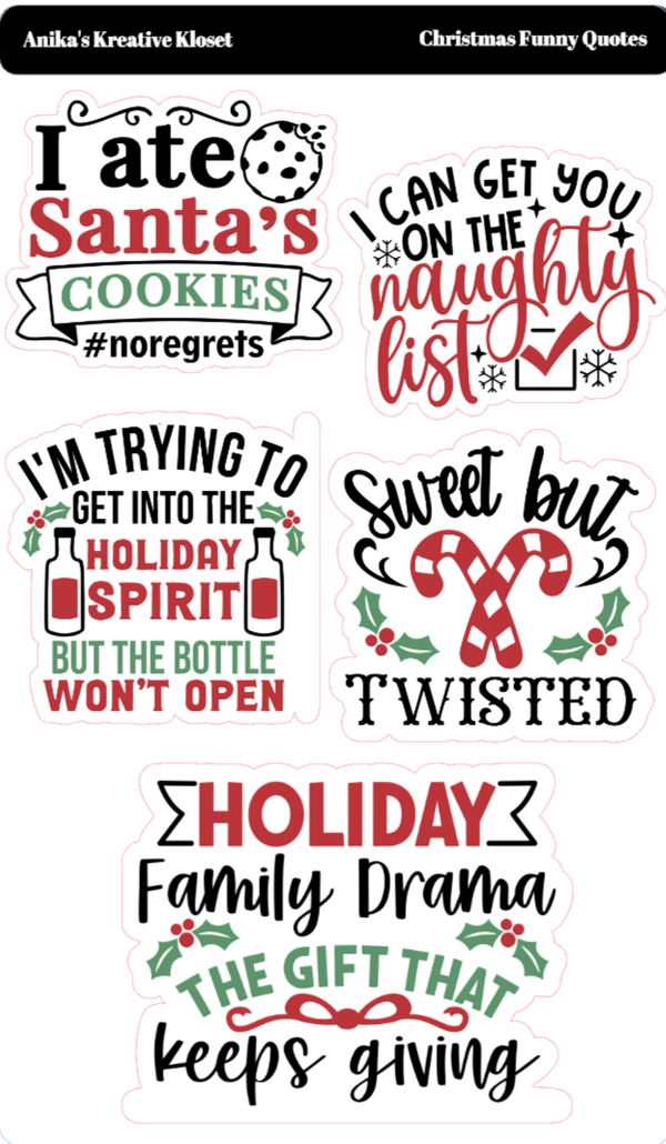 Christmas Funny Quotes Anika's Kreative Kloset