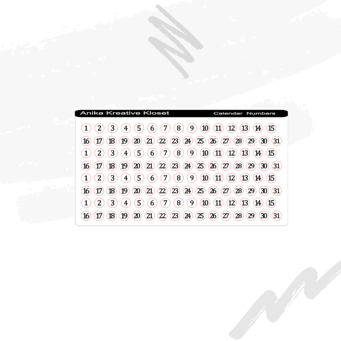 Calendar Number