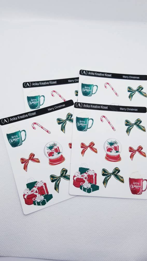 Merry Christmas Deco Sticker Sheet