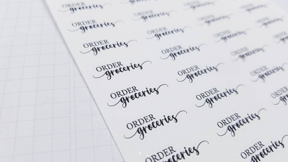 Order Groceries Planner Stickers