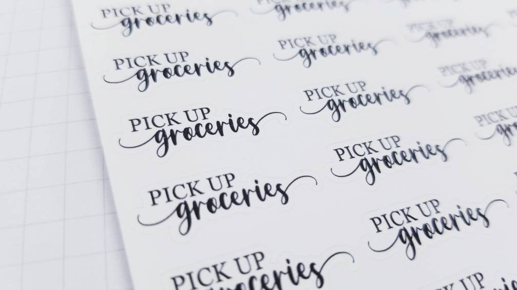 Pick Up Groceries Script Planner Stickers