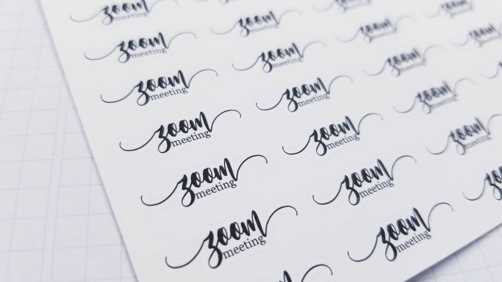 Zoom Meeting |Script Planner Stickers