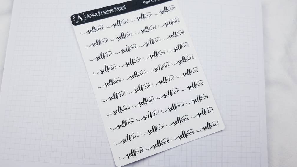 Self-Care Script Planner Stickers