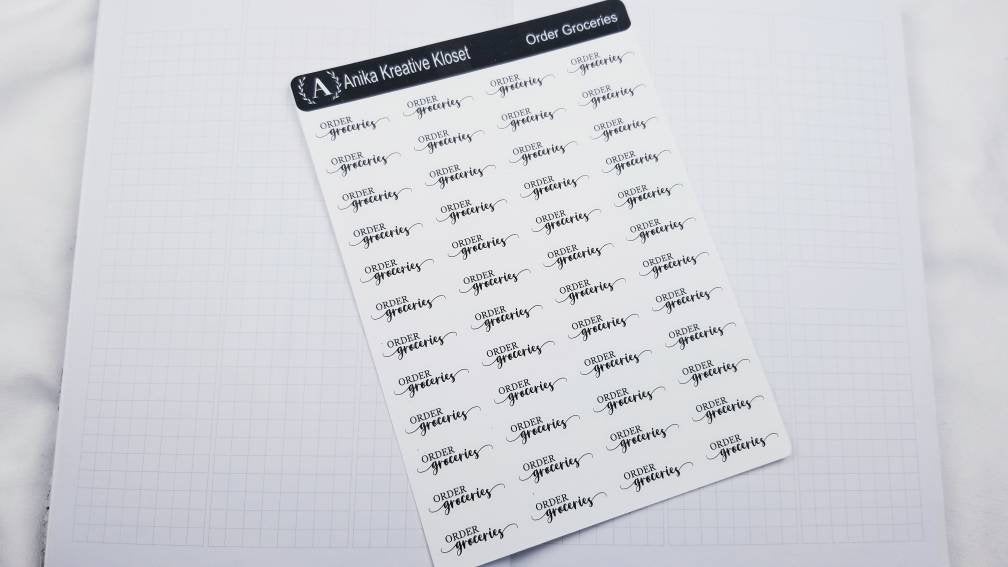 Order Groceries Planner Stickers