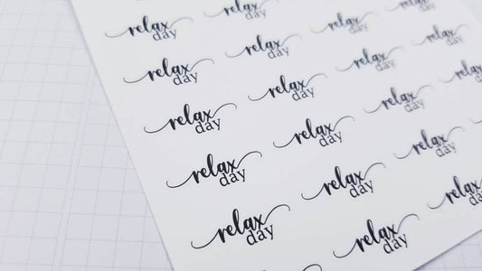 Relax Day script Planner Sticker