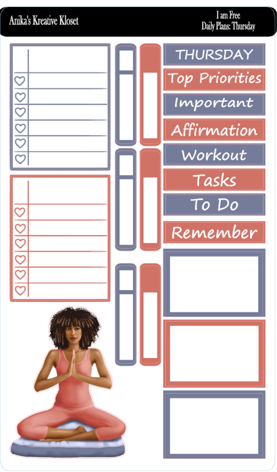 Daily Plans Sticker Kit: Becoming Self Care