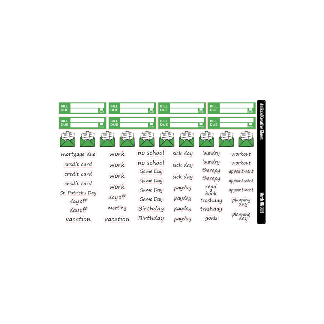 March Monthly Kit- HP Classic-Sized MK-C019