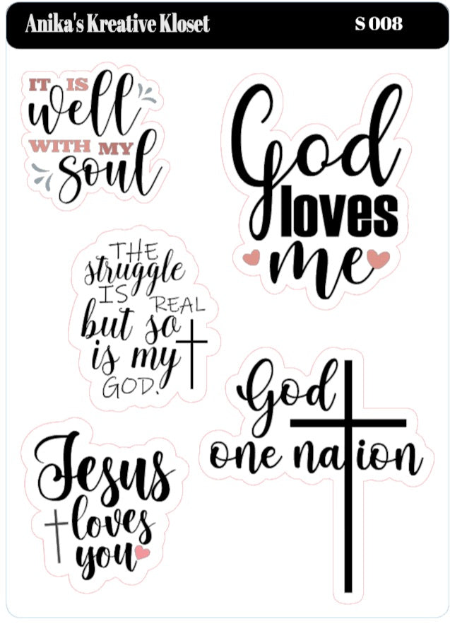 Spiritual & Scriptural Stickers – Anika's Kreative Kloset