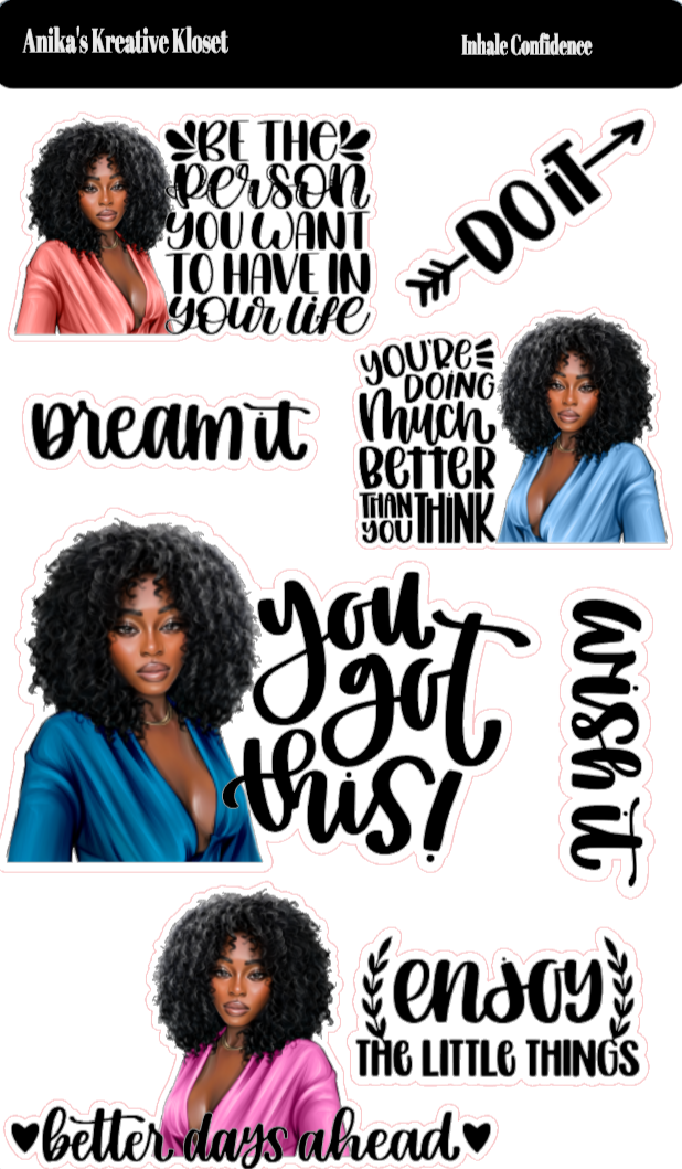 Inhale Confidence StickerKit Bundle