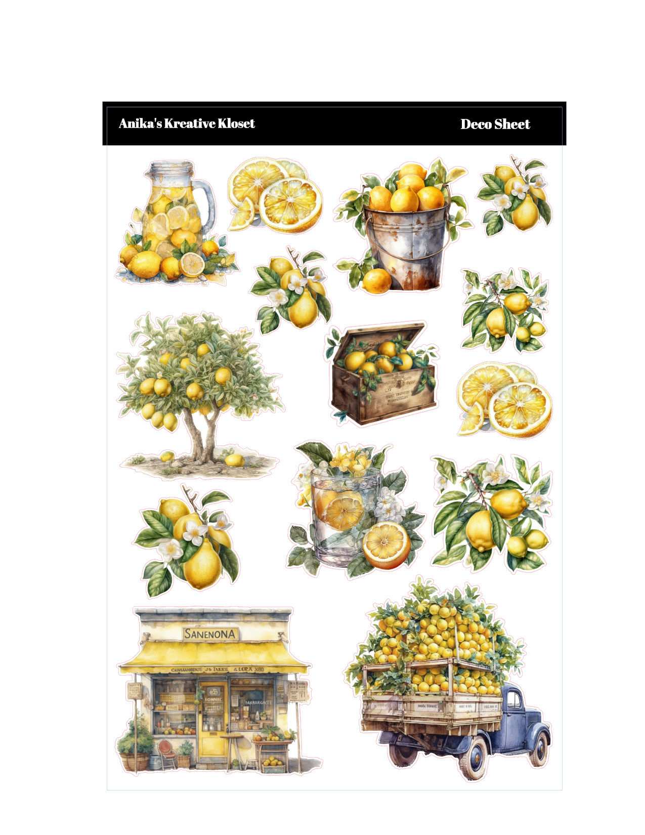 Shades of Yellow Deco: Lemon Collection