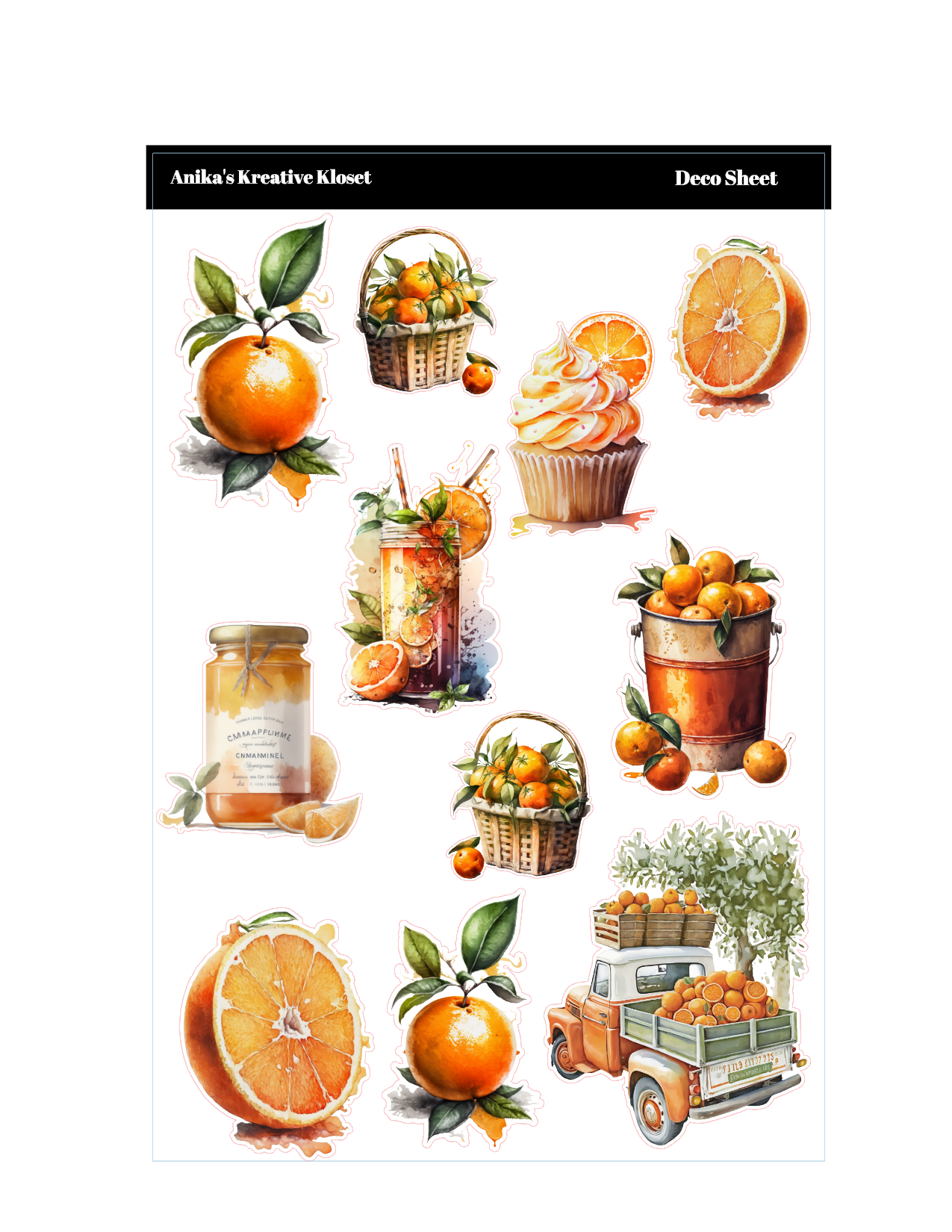 Shades of Orange Deco: Oranges