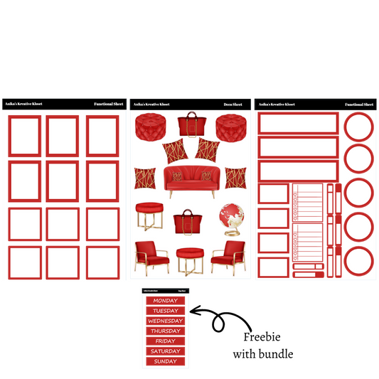 Shades of Red Deco Bundle